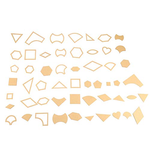 54Pcs/Set Clear Acrylic Pattern Stencil Set Handmade Mixed Small T...