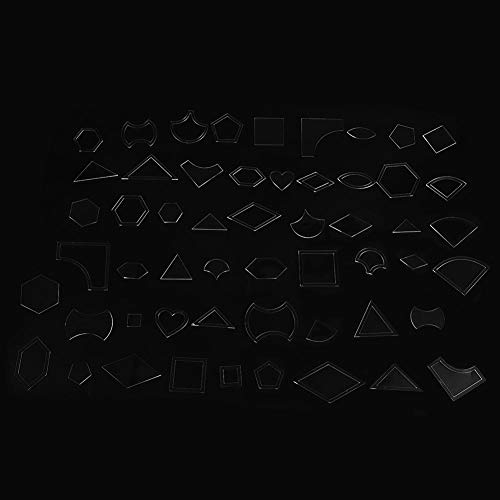 54Pcs/Set Clear Acrylic Pattern Stencil Set Handmade Mixed Small T...