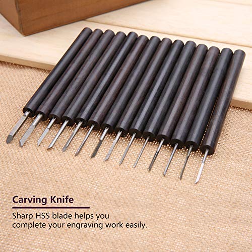 HEEPDD 14Pcs Purple Sandalwood Carving Tools Set, Woodworking Hand...