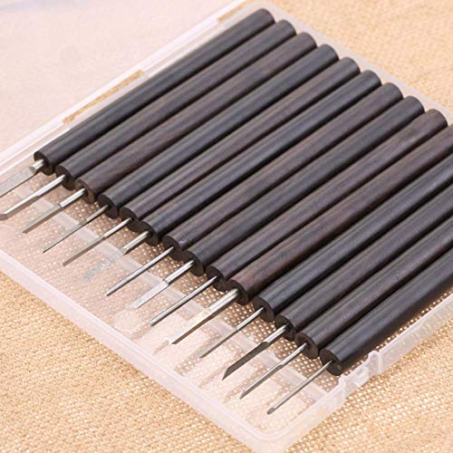 HEEPDD 14Pcs Purple Sandalwood Carving Tools Set, Woodworking Hand...