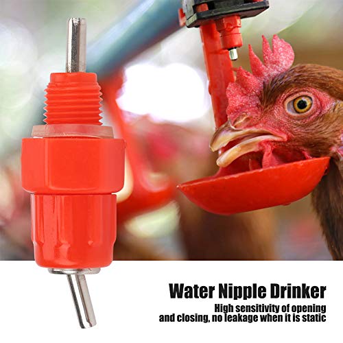HEEPDD 20Pcs Automatic Water Nipple Drinker Waterer Poultry Chicke...