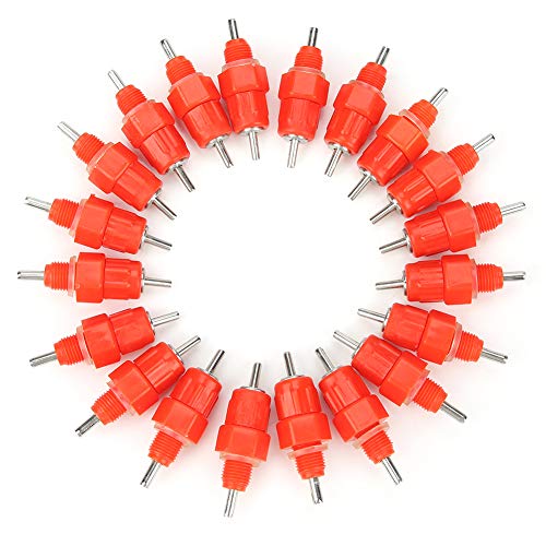 HEEPDD 20Pcs Automatic Water Nipple Drinker Waterer Poultry Chicke...