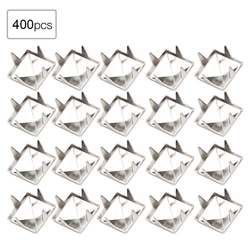 HEEPDD 400pcs Square Spike Studs, 4MM-7MM DIY Leathercraft Spike R...