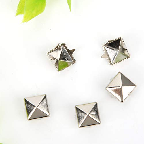 HEEPDD 400pcs Square Spike Studs, 4MM-7MM DIY Leathercraft Spike R...