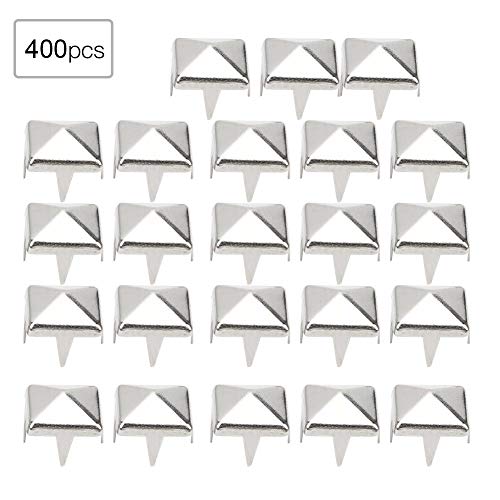 HEEPDD 400pcs Square Spike Studs, 4MM-7MM DIY Leathercraft Spike R...