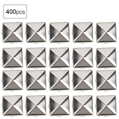 HEEPDD 400pcs Square Spike Studs, 4MM-7MM DIY Leathercraft Spike R...