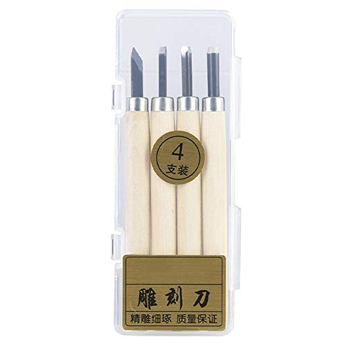 HEEPDD 4Pcs Wood Carving Tools Set, Woodworking Hand Chisel Compac...