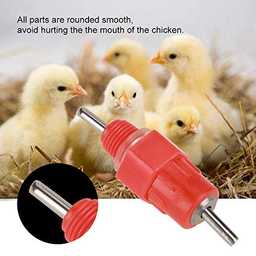 HEEPDD 50Pcs Automatic Water Nipple Drinker Waterer Feeder Poultry...