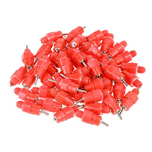 HEEPDD 50Pcs Automatic Water Nipple Drinker Waterer Feeder Poultry...