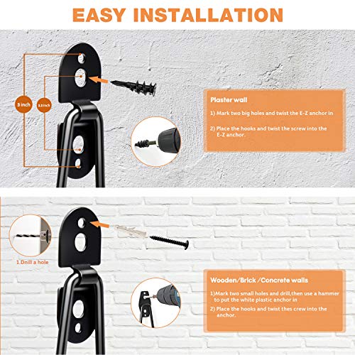 Heevir Garage Hooks Heavy Duty - 11 Inch Large Wall Mount Storage ...
