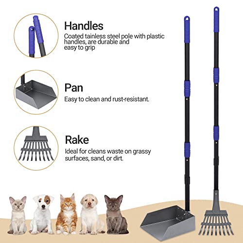 Heeyoo Dog Pooper Scooper, Dog Poop Tray and Rake Set, Pet Waste R...