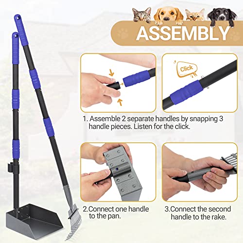 Heeyoo Dog Pooper Scooper, Dog Poop Tray and Rake Set, Pet Waste R...