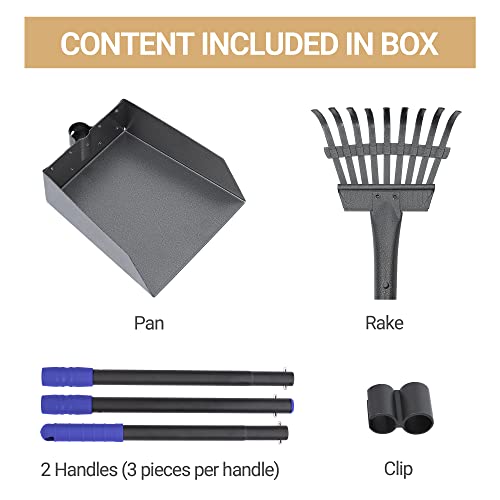 Heeyoo Dog Pooper Scooper, Dog Poop Tray and Rake Set, Pet Waste R...