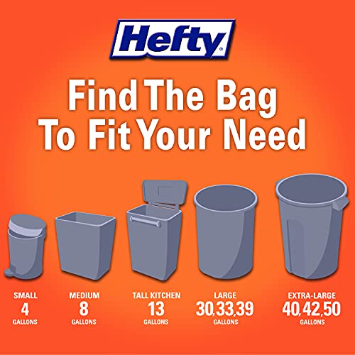 Hefty Ultra Strong Tall Kitchen Trash Bags, Blackout, Clean Burst,...