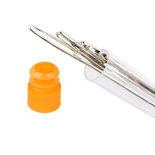 Hekisn Large-Eye Blunt Needles, 9 Piece Stainless Steel Yarn Knitt...