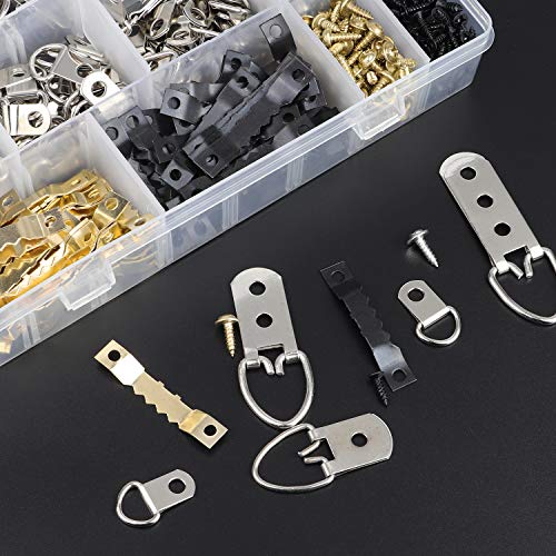 HELIFOUNER Picture Hanging Kit 480 PCS, Photo Frame Hanging Hooks ...