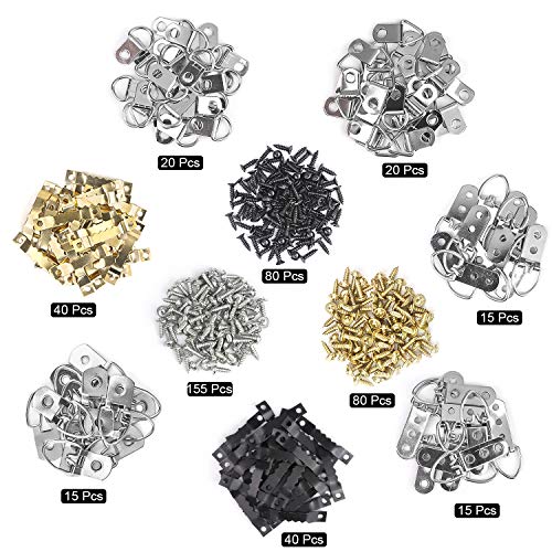 HELIFOUNER Picture Hanging Kit 480 PCS, Photo Frame Hanging Hooks ...