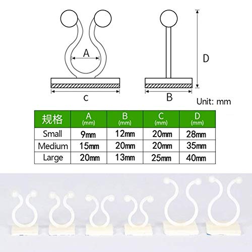 Plant Climbing Wall Fixture Clips - Plant Support Clips Garden Veg...