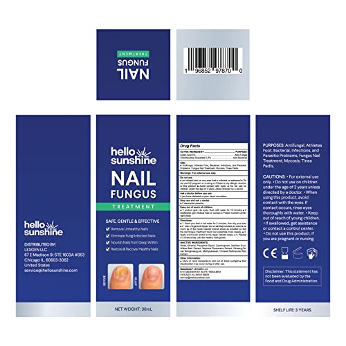 Nail Fungus Treatment for Toenail Extra Strength, Antifungal Solut...