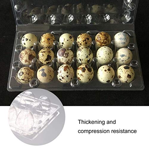 Hemoton 50pcs 18 Grids Small Eggs Tray Disposable Transparent Quai...