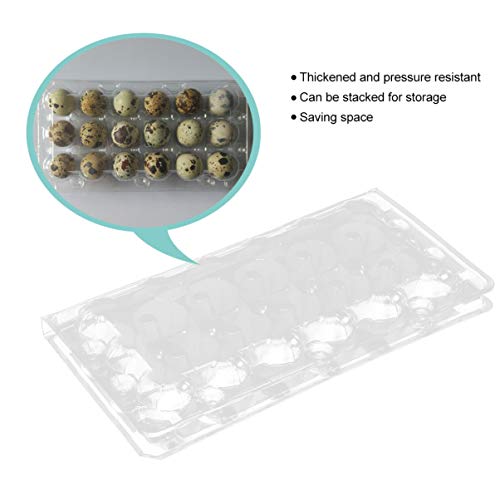 Hemoton 50pcs 18 Grids Small Eggs Tray Disposable Transparent Quai...