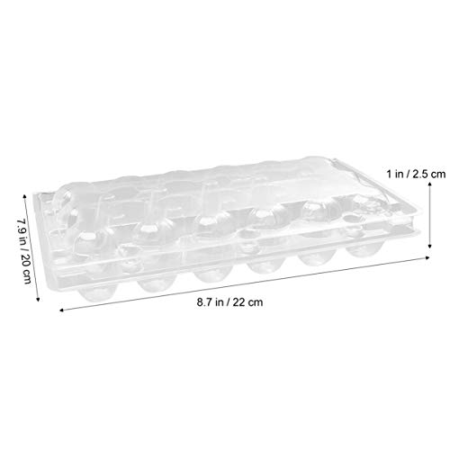 Hemoton 50pcs 18 Grids Small Eggs Tray Disposable Transparent Quai...