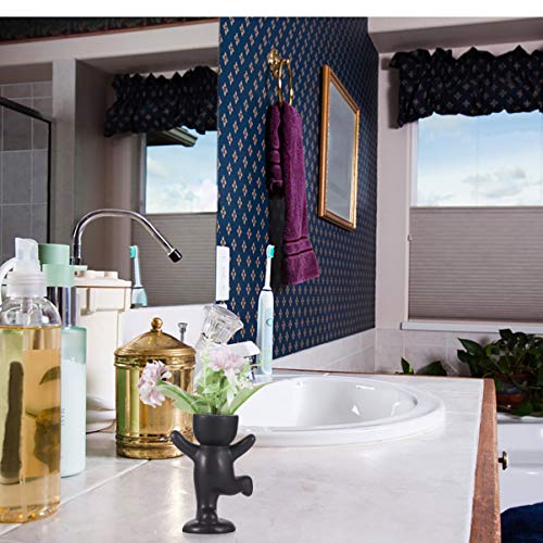 HEMOTON Head Planter Ceramic Air Plant Holders Table Top Display P...