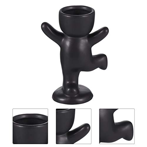 HEMOTON Head Planter Ceramic Air Plant Holders Table Top Display P...