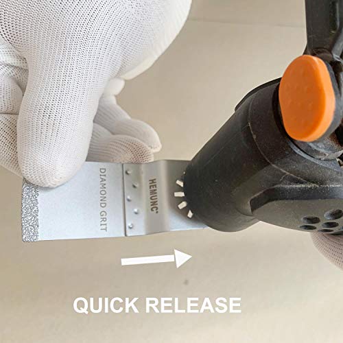 Oscillating Tool Blades, HEMUNC 4PCS Oscillating Multi Tool Diamon...