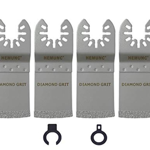 Oscillating Tool Blades, HEMUNC 4PCS Oscillating Multi Tool Diamon...