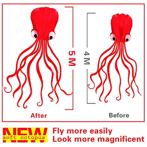 HENGDA KITE Software Octopus Flyer Kite with Long Colorful Tail fo...