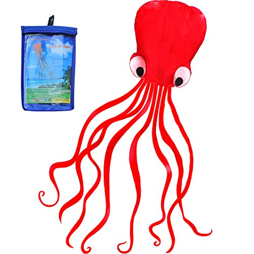 HENGDA KITE Software Octopus Flyer Kite with Long Colorful Tail fo...