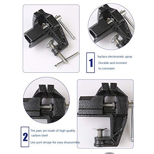 HENGDA Mini Table Clamp Small Bench Vice New upgraded cast iron ma...