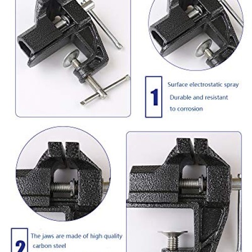 HENGDA Mini Table Clamp Small Bench Vice New upgraded cast iron ma...