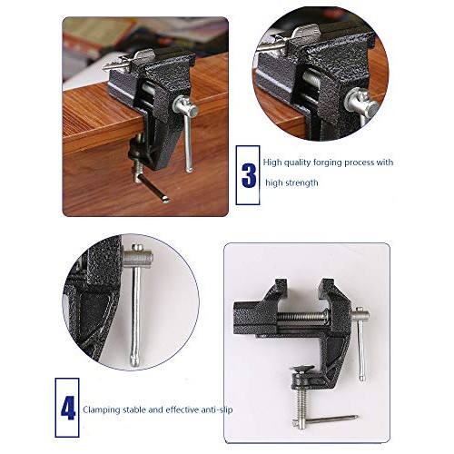 HENGDA Mini Table Clamp Small Bench Vice New upgraded cast iron ma...