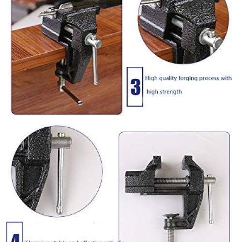 HENGDA Mini Table Clamp Small Bench Vice New upgraded cast iron ma...