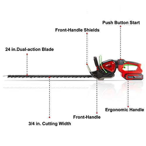 HENX 40V MAX Cordless Hedge Trimmer + Leaf Blower Combo Kit, 2.5AH...