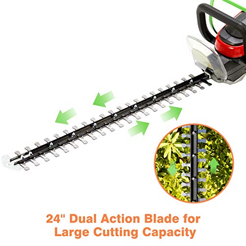 HENX 40V MAX Cordless Hedge Trimmer + Leaf Blower Combo Kit, 2.5AH...