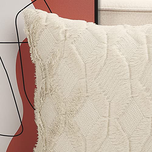 Henzxi Set of 2 Throw Pillow Covers 18x18 Inches Farmhouse Decorat...