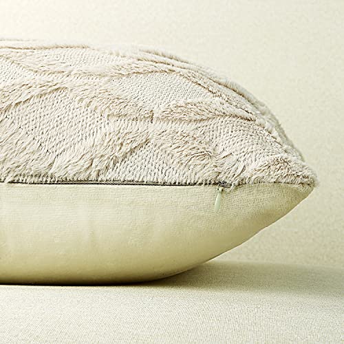 Henzxi Set of 2 Throw Pillow Covers 18x18 Inches Farmhouse Decorat...