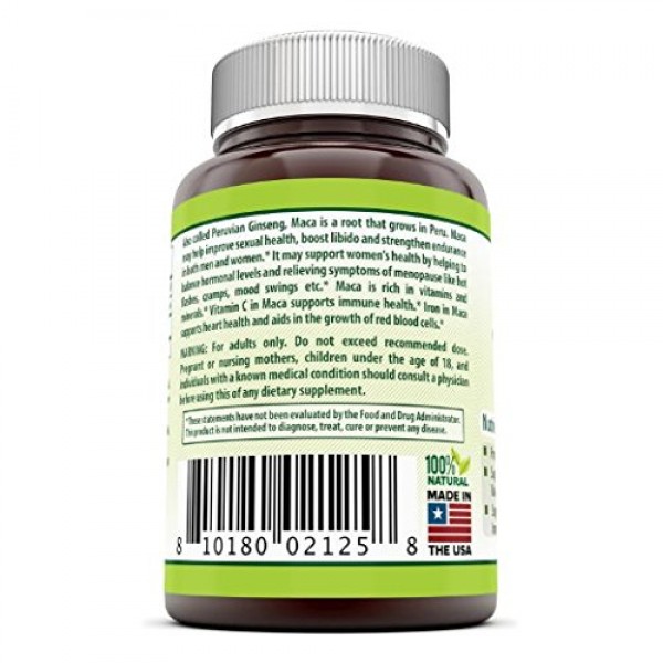 Herbal Secrets Maca 500 Mg 250 Caps - Supports Reproductive Health...