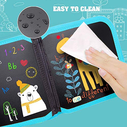Here Fashion Portable Erasable Drawing Board for Kids, Double Side...