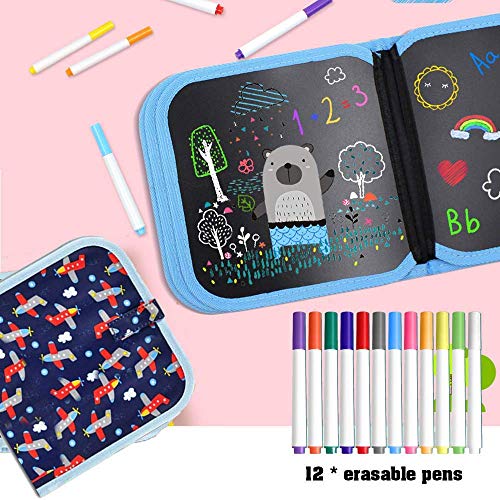 Here Fashion Portable Erasable Drawing Board for Kids, Double Side...