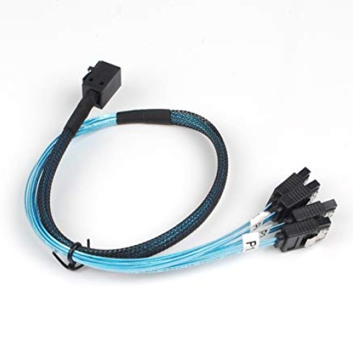 2PCS Internal Mini SAS to SATA Cable, SFF-8643 to SATA Forward Bre...