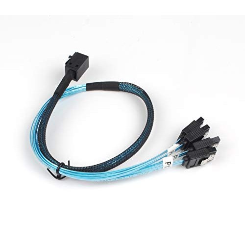 2PCS Internal Mini SAS to SATA Cable, SFF-8643 to SATA Forward Bre...