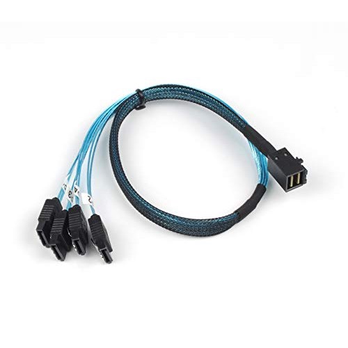 Internal Mini SAS to SATA Cable, SFF-8643 to SATA Forward Breakout...