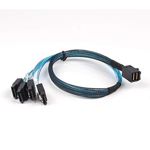 Internal Mini SAS to SATA Cable, SFF-8643 to SATA Forward Breakout...