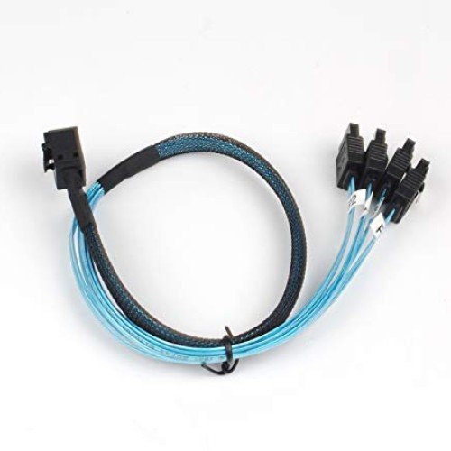 Internal Mini SAS to SATA Cable, SFF-8643 to SATA Forward Breakout...