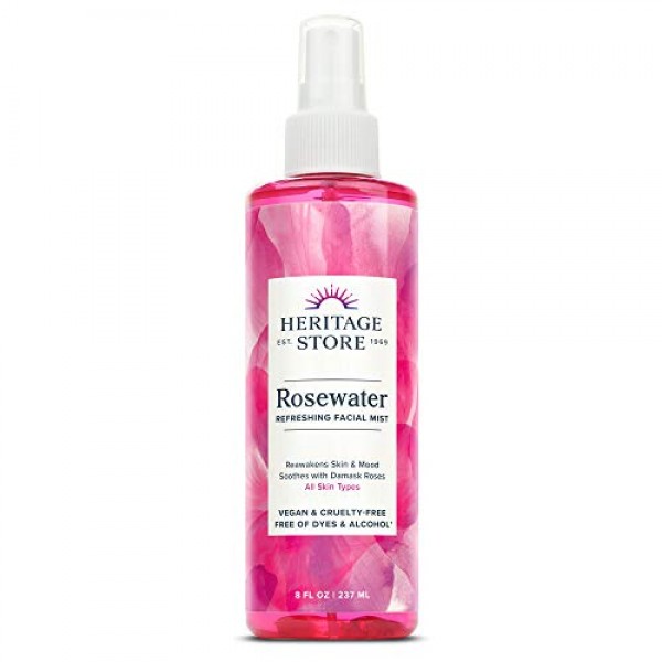 HERITAGE STORE Rosewater Spray | Hydrating Mist for Skin & Hair | ...