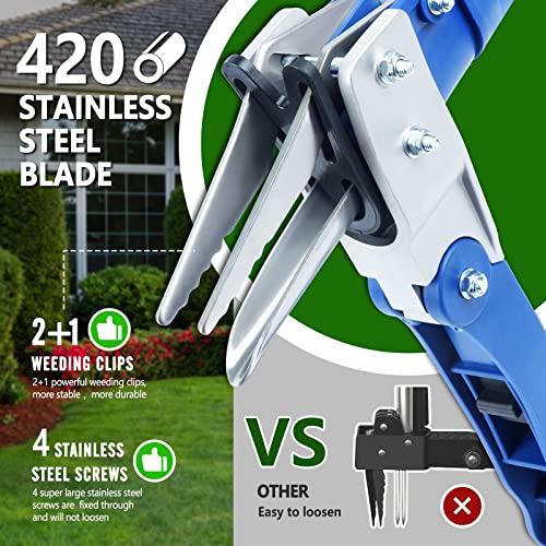 Hermsche Weed Puller Tool Stand Up Heavy Duty with Long Handle Gar...